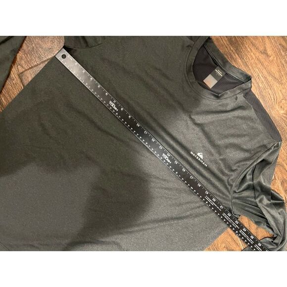 EXCELLENT MENS QUIKSILVER WATERMAN LONG SLEEVE DARK GRAY HEAT RUNNER SHIRT LARGE - Picture 10 of 10